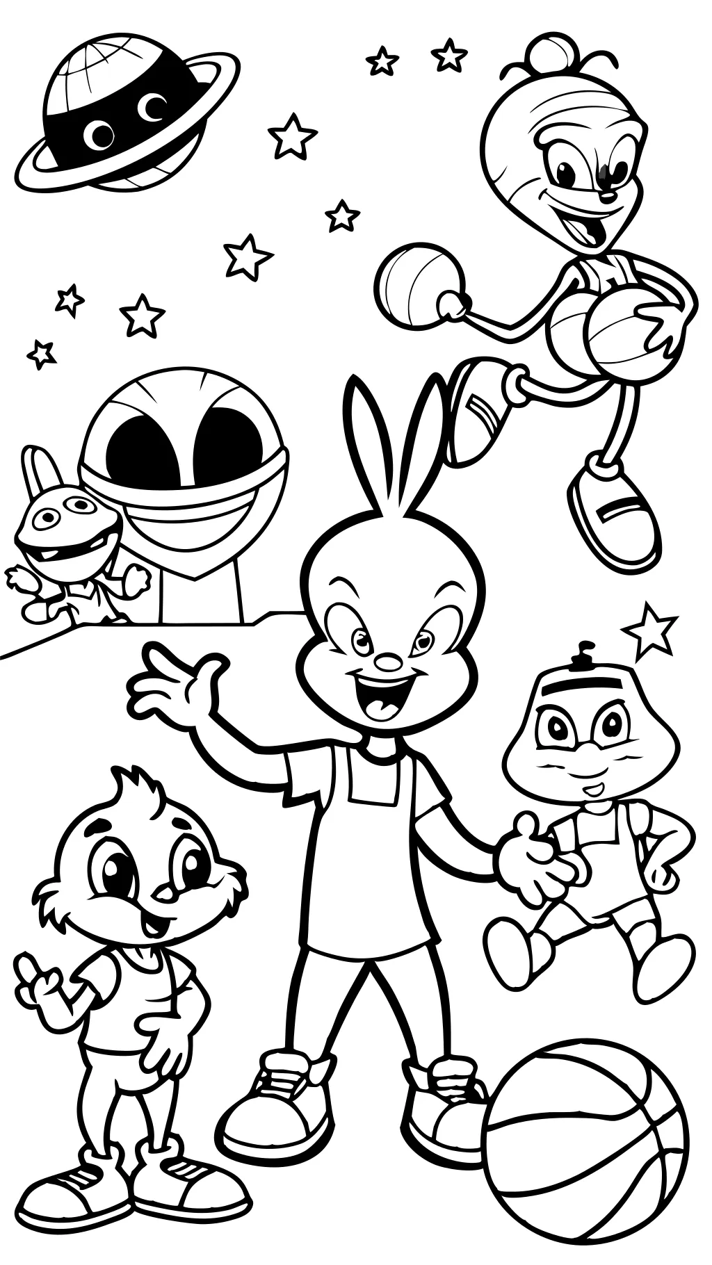 space jam coloring page